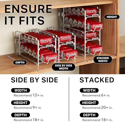 2-Pack Stackable Beverage Soda Can Dispenser Rack, White - view 3