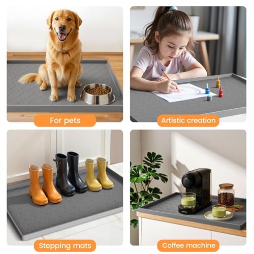 Under Sink Mat 34" x 22" Waterproof Silicone Cabinet Kitchen Liner - view 7