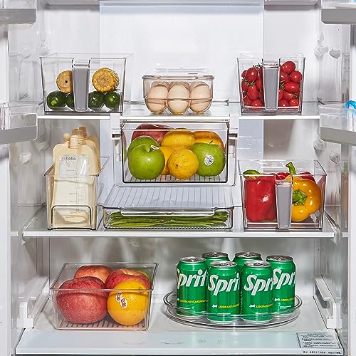 Large 13" Lazy Susan Cabinet Organizer, Non-Skid Lazy Susan Turntable Clear Lazy Susan Tray Storage Containers for Pantry, Kitchen, Countertop, Bathroom-2 Pack - view 4