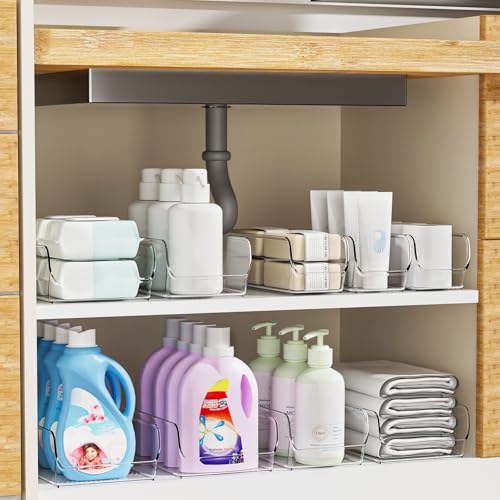 Set of 6 Clear Plastic Storage Bins - The Ultimate Pantry Organizers and Storage Solution for Kitchen, Cabinet, and Refrigerator Organization - view 5