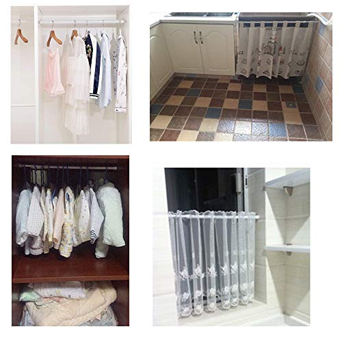 Cupboard Bars Tension Rods, 6 Pack 11.8-20 Inches Spring Tensions Rods Steel Adjustable Tension Curtain Rod Shower Rod Closet Rod Window Rods White - view 4