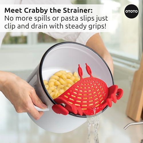 Prep Pals Bundle of Red the Crab, Nessie, Crabby - Cute Kitchen Accessories, Kitchen Gadgets, Spoon Rest for Stove Top, Soup Ladle, Pasta Strainer, Funny Unique Gifts, Cooking Gifts - view 5
