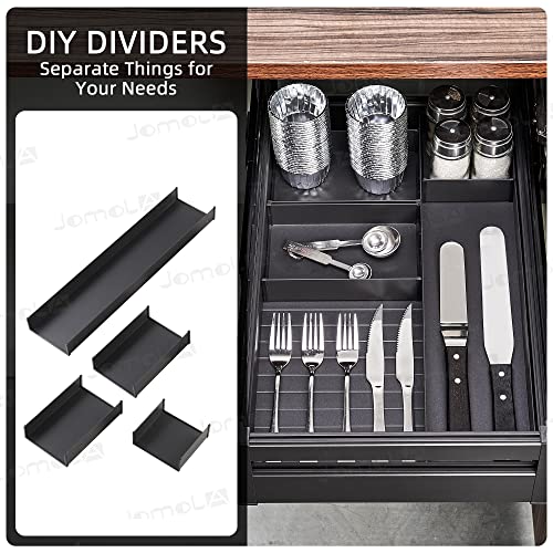 Pull Out Kitchen Cabinet Drawer Roll Out Pantry Shelves Heavy Duty Sliding Tray for Cabinet Full Extension Kitchen Cupboard Slide Out Shelves Organizer with Dividers 14 Inch Wide × 21 Inch Deep - view 5