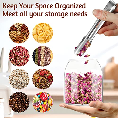 3Pcs Glass Jar with Round Ball Cork,Coffee Bean Jar Glass Cork Clear Glass Bottles with Cork Glass Canisters for Food, Coffee, Sugar, Spice, Tea,DIY (500ml / 700ml / 1000ml) - view 4