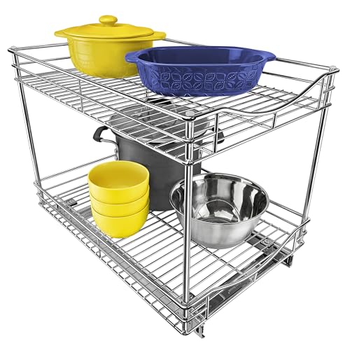 Pull Out Cabinet Organizer, 2-Tier Slide Out Drawer