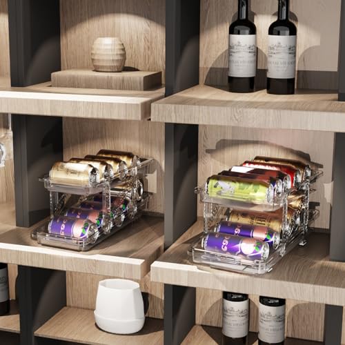 Drink Organizer for Fridge, Adjustable Soda Can Dispenser 2 Pack - view 6
