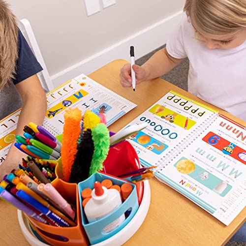 Rotating Art Supply Organizer - Crayon, Marker & Pencil Storage Solution for School Teachers & Classroom Crafts - Rotating Desk Organizer Caddy - view 5