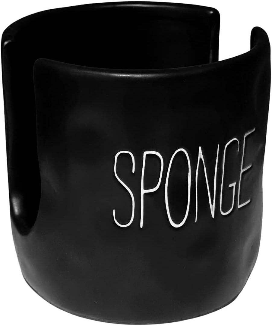 Kitchen dish bistro sponge holder caddy, black
