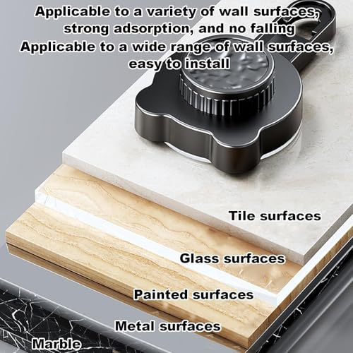 Shower Suction Shelf - Bear Suction Cup Wall Mounted Organizer, No-Drill Bathroom Storage Solution, Strong Adhesive Design | Black Shampoo Holder, Durable Shelves for Inside Shower and Compact Space - view 6