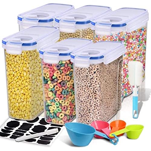 Blue 4L Round Flip Top Canister - Cereal, Pasta, Rice, Snacks - Dishwasher Safe - Portable - Medium to Large - Minimalist