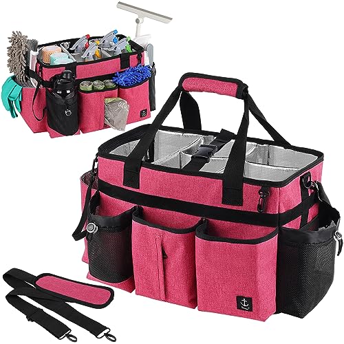 Large Cleaning Caddy Bag Built-in hard plastic sheet Aluminum foil lining