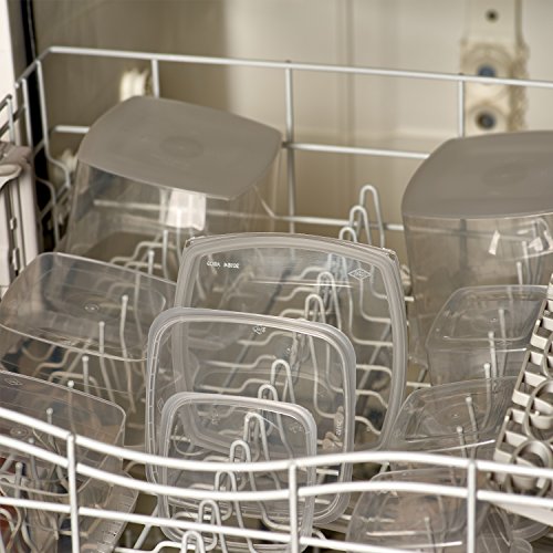 32 oz. Square Clear Deli Food Storage Containers With Lids Airtight Tamper evident system easy stackable saver shape Restaurant Take Out/Freezer microwave and dishwasher safe - 25 sets - view 5