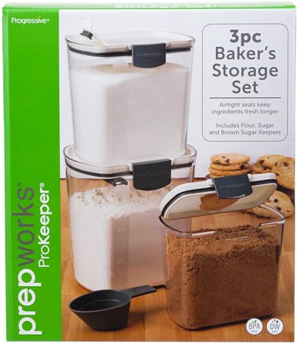 3 Piece Baker's Storage Set, Airtight Sealed Storage Containers