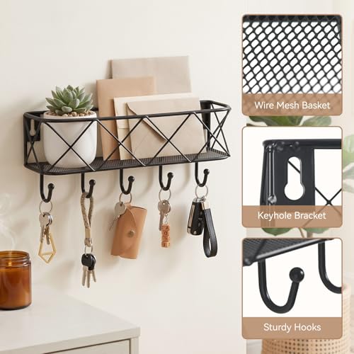 Key Holder Wall Mount, Metal Key Rack, 9.8”Lx2.1”Wx4.1”H - view 3
