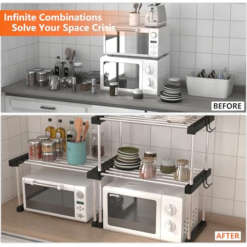 Expandable Under Sink Organizer, 2-Tier Adjustable Storage Shelf - view 4