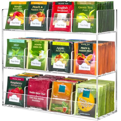 Acrylic Tea Bag Organizer for 216 Tea Packets