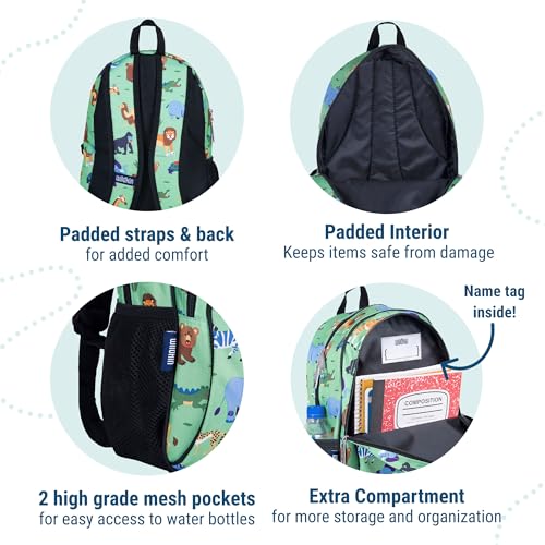 15 Inch Kids Backpack with Lunch Box Bag Bundle - Durable, Lightweight School & Travel Set - Wild Animals - view 7