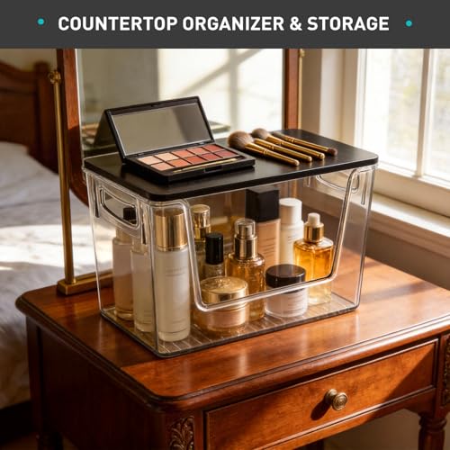 Pantry Organizers Storage, 2 Pack Large Clear Storage Bins - view 5