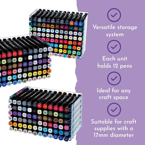 Crafter's Companion - Universal Marker Storage System Modular System for 72 Pens (4 Trays) - Clear, 6 Count (Pack of 1) - view 2
