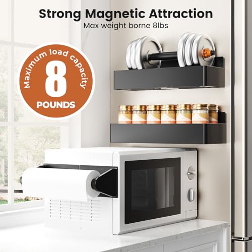 Magnetic Spice Rack for Refrigerator Black, 4 Pack - view 2