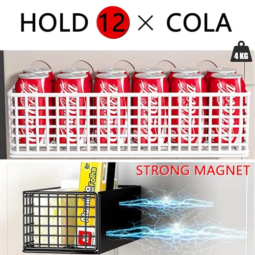 Magnetic Shelf Fridge Basket Bin for Whiteboard Washer Dryer Locker Cabinet - view 2