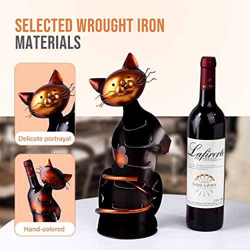 Cat Decor Wine Holder Wine Rack Wine Bottle Holder Wine Cat,Gift for Halloween and Christmas,Cat Gifts for Cat Lovers……… - view 4