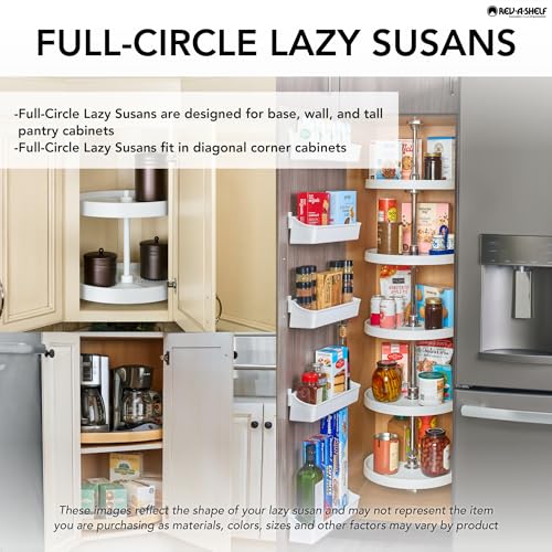 Lazy Daisy Natural Wood Full-Circle 2-Shelf Lazy Susans for Corner Base Cabinets - view 4
