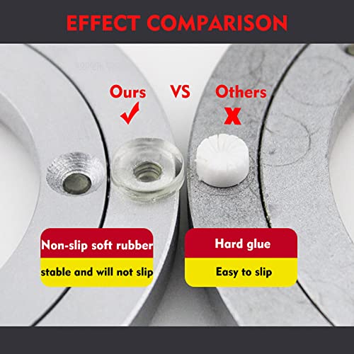 Aluminium Alloy Turntable Bearing, Heavy Duty Swivel Turntable Lazy Susan Rotating Bearing Turntable Round Dining Table Smooth Swivel Plate Hardware, 4" - view 3