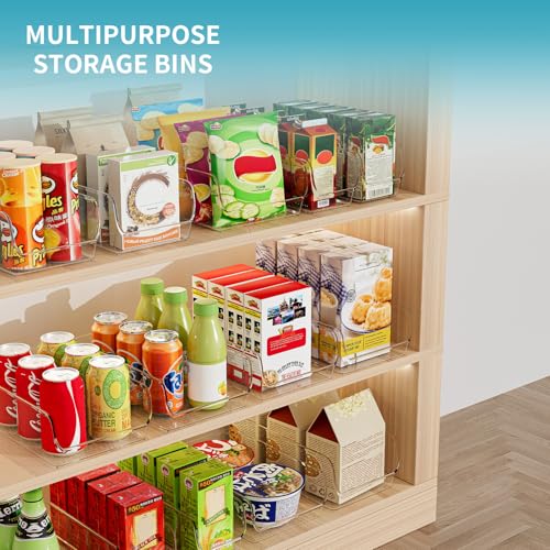 Clear Organizing Bins for Total Home Organization - Multi-Purpose Storage Solution for Pantry, Closet, Bathroom, and Kitchen (8 pack clear) - view 5