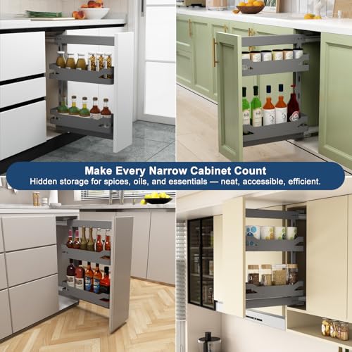 Narrow Pull Out Cabinet Organizer, For 10" Base Cabinets - view 6