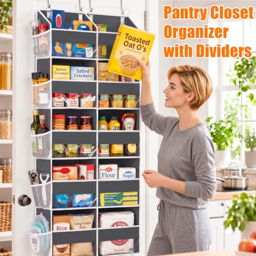 Heavy Duty Over Door Organizer 5 Tiers, 10 Front & 10 Mesh Pockets - view 6