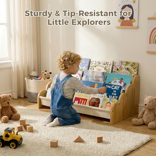 Pantry Organization and Storage Bins for Kitchen Fridge Countertop Cabinet Bundle 4-Tier Kids Bookshelf - view 6