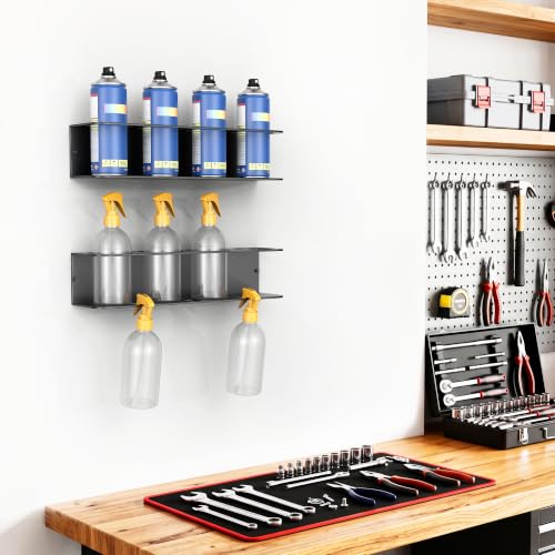 Spray Bottle Holder Wall Mount, 2-Pack Spray Can Rack for Garage - view 2