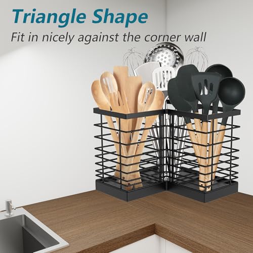 Extra Large Countertop Utensil Holder for Kitchen Counter,Fit Corner - view 4