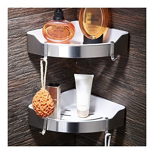 Stainless Steel Triangle Corner Shower Caddy - Wall-Mount Shelves for Bathroom & Kitchen, Durable ABS Storage Rack for Shampoo, Cosmetics & More, Smart Draining Design, Space-Saving Solutions - view 2