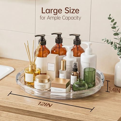 12 in Lazy Susan Turntable, 4 Pack Clear Spice Rack, Organizer Storage - view 2