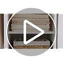 Woven Storage Baskets, 2 Pack Water Hyacinth Bins, 3-Section Home Organizer - view 7