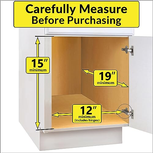 Pull Out Under Sink Kitchen Cabinet Organizer - 11.5 in. x 18 inch deep Drawer - Sliding Shelf Organizer for Cabinets and Undersink Storage Shelves - Lifetime Ltd. Warranty – Chrome - view 4
