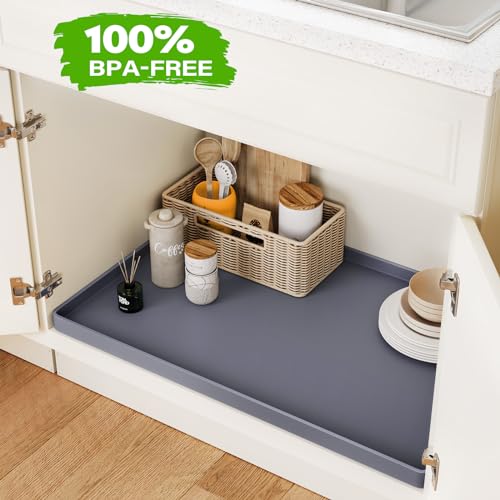 Waterproof Under Sink Mat, 34" x 22", Dark Gray - view 4