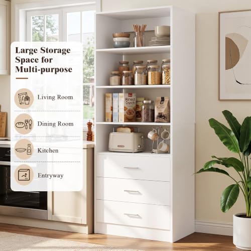 Closet Drawers Organizer System, 1.77FT Wood Closet System with 3 Drawers, Modular Walk-in Closets Storage Unit, White1 - view 7