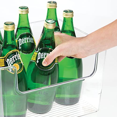 Plastic Open Front Dip Storage Bin for Kitchen or Fridge Organization - Organization for Pantry Shelf, Cabinet, Closet Storage, or Cube Storage Organizer - Ligne Collection - 6 Pack - Clear - view 5