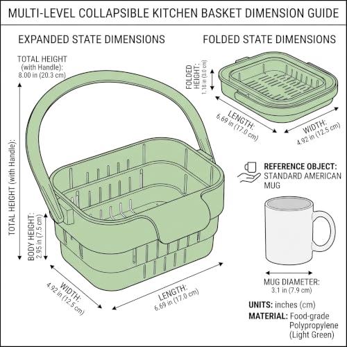 Foldable Hanging Sink Drain Basket,Compact Kitchen Organizer and Vegetable Strainer for Small Spaces,Collapsible Faucet Caddy for RV and Apartment(WHITE) - view 2