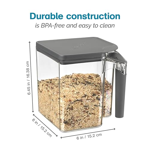 Handle-It Canister, BPA-Free Plastic, Stackable Kitchen Storage Container, Air-Tight Food Storage Solution for Pantry, Counter, and Refrigerator Organization, 2.75-Quart - view 2