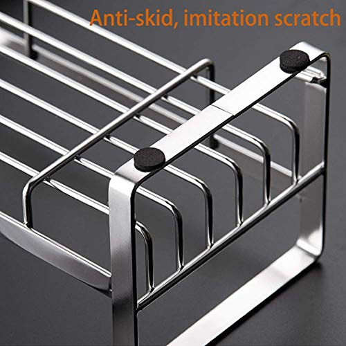 Kitchen Sponge Holder - Kitchen Sink Organizer - Sink Caddy - Sink Tray - Soap Holder - Stainless Steel,Silver - view 5