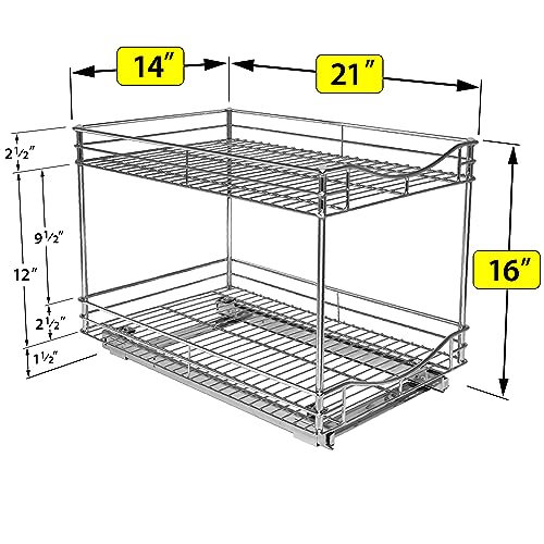 Pull Out Cabinet Organizer, 2-Tier Slide Out Drawer - view 5