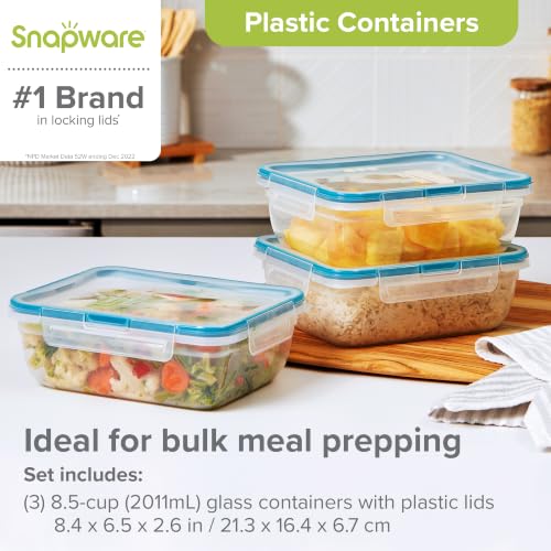 Plastic Total Solution (3-Pack, 8.5-Cup) Food Storage Containers - view 3