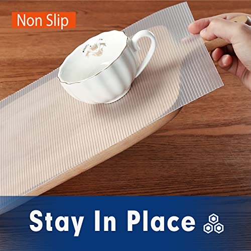 Shelf Liner, Drawer Liner, 12 x 120 Inches Cabinet Liner for Kitchen Cabinets Non-Adhesive Shelf Liners, Waterproof Shelf Paper with Non-Slip, Durable Liners, Clear - view 2