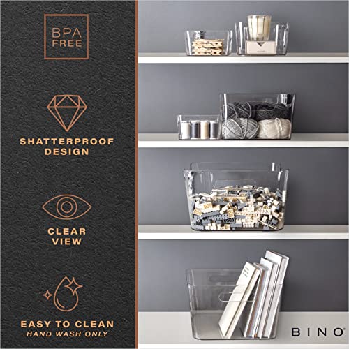 Plastic Storage Bins, Large - 2 Pack, Clear | THE SOHO COLLECTION | Pantry Organizers and Storage Containers | Fridge Organizer Bins | Kitchen Cabinet Organizer | Medicine Cabinet Bin - view 7