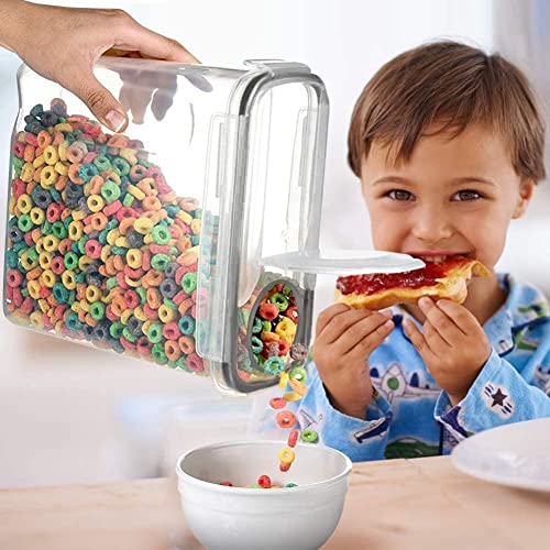 Blue 4L Round Flip Top Canister - Cereal, Pasta, Rice, Snacks - Dishwasher Safe - Portable - Medium to Large - Minimalist - view 5