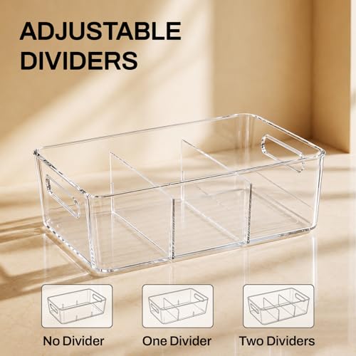 8-Pack Pantry Organizers and Storage, Clear Fridge Organizer Bins - view 4